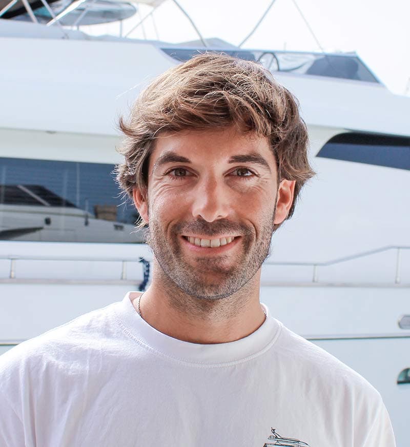Kaptajn Alfonso Roldán Ibáñez om bord på ESSOESS i Palma de Mallorca